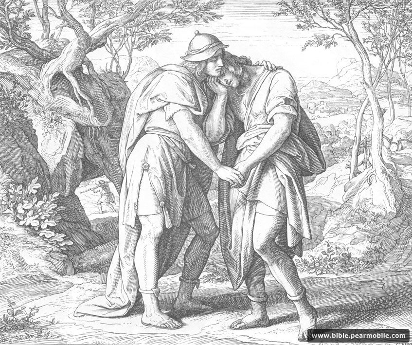撒母耳记上 20:41 - Pact Between David & Jonathan